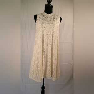 Elegant Cream Lace Dress